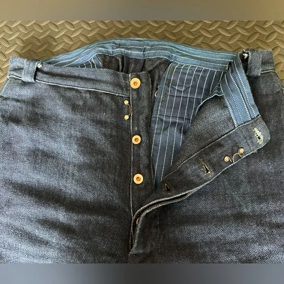 MISTER FREEDOM Le Valseur - Indigo HBT Trousers Pants Size 34 Made in Japan Mint - Picture 4 of 12